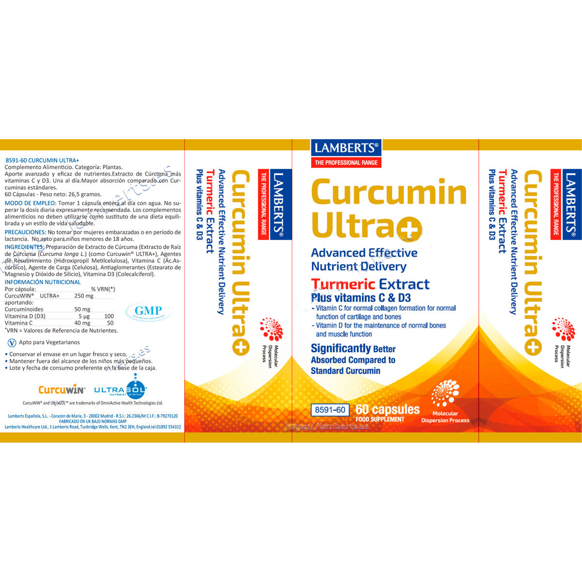 Curcumin Ultra + Lamberts 60 kapsułek