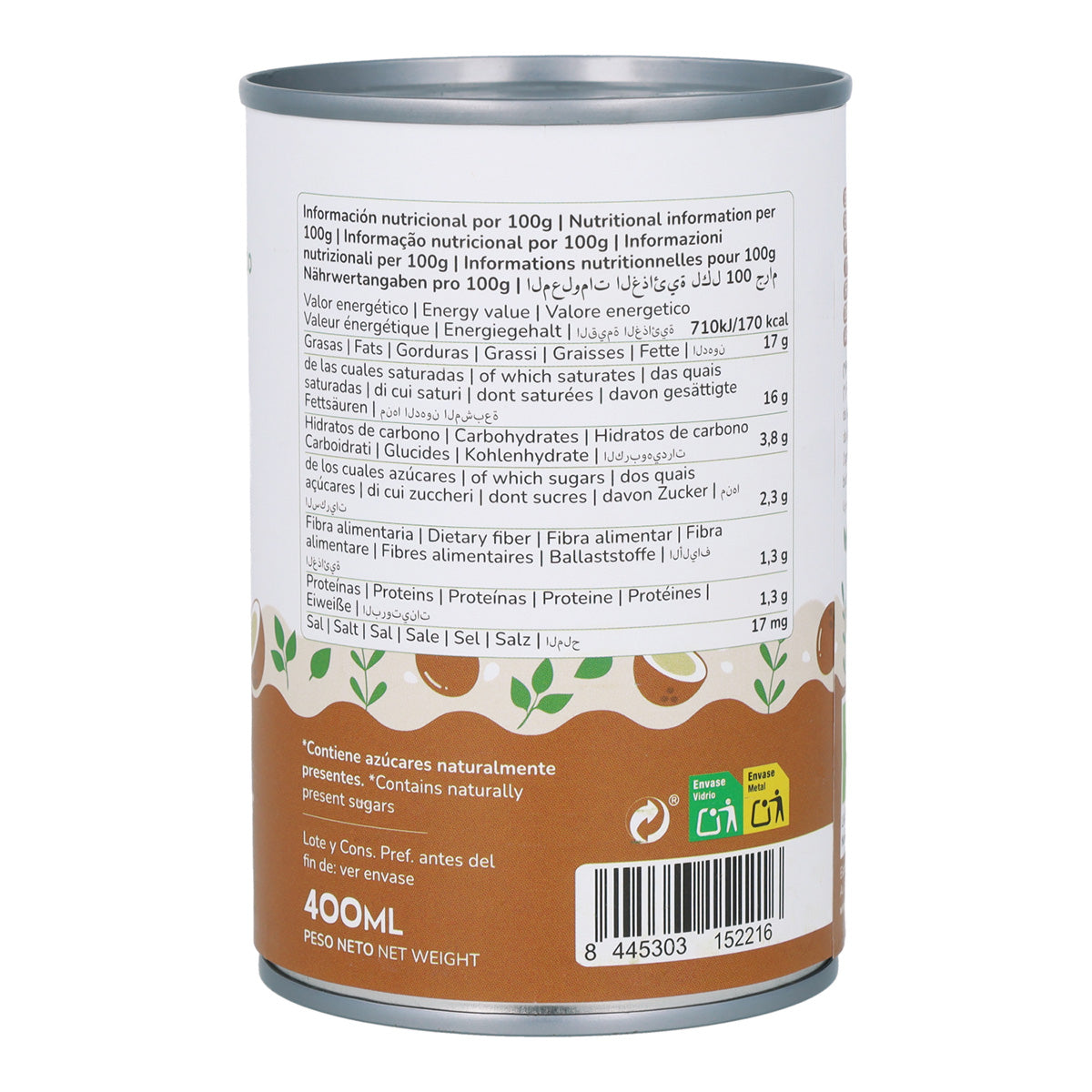 Kokosgrädde ECO Planeta Huerto 400 ml