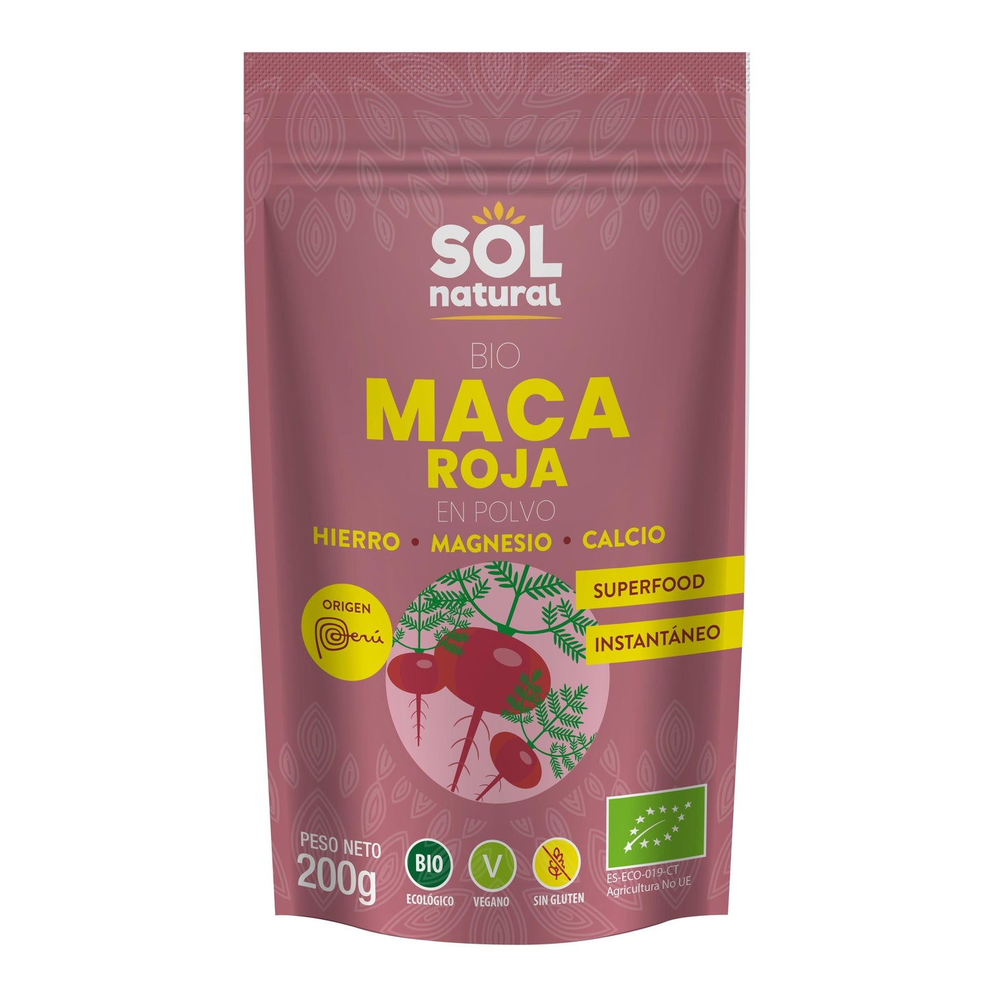 Maca rouge en poudre bio Sol Natural 200 g
