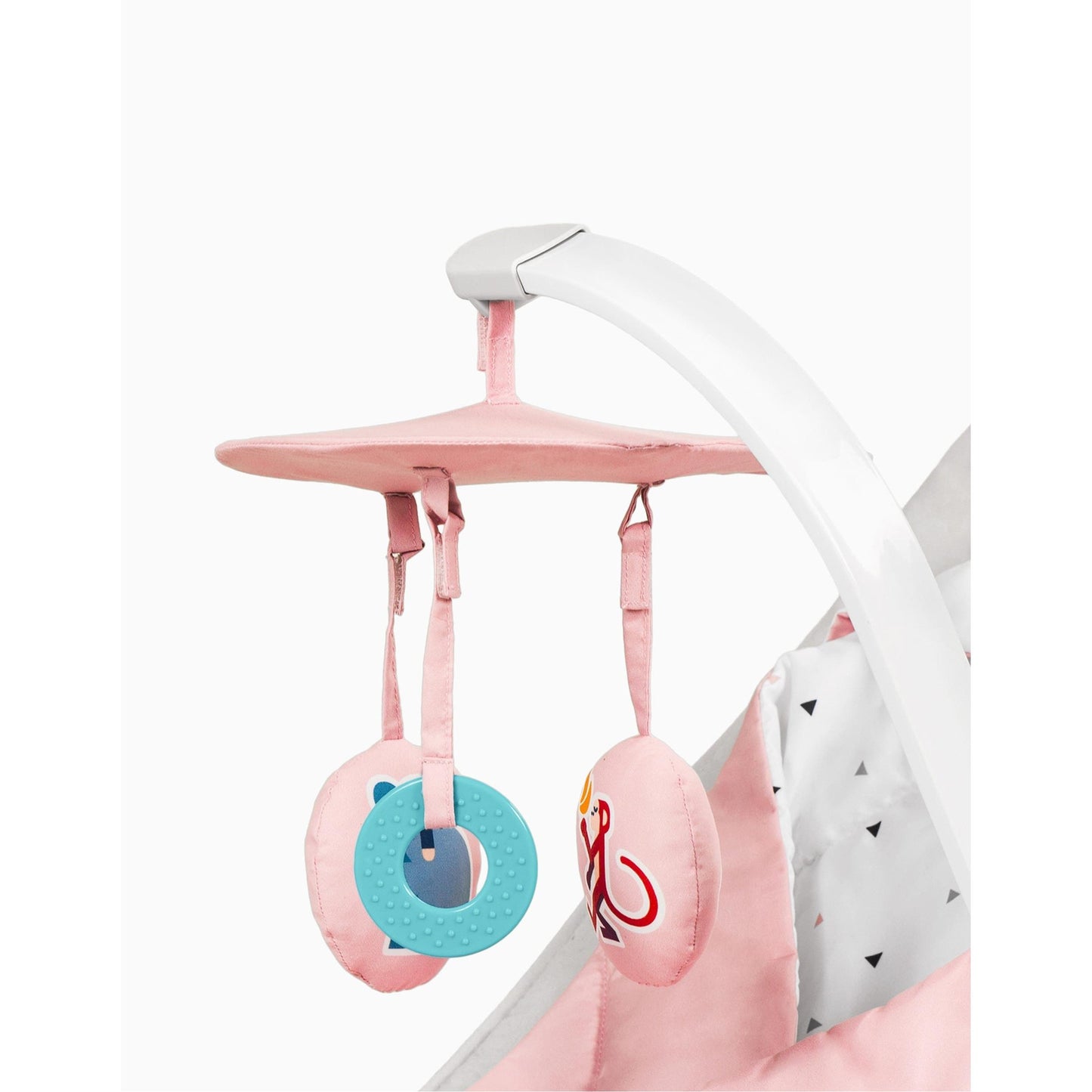 Leżaczek dla niemowląt 3 w 1 Felio różowy Kinderkraft