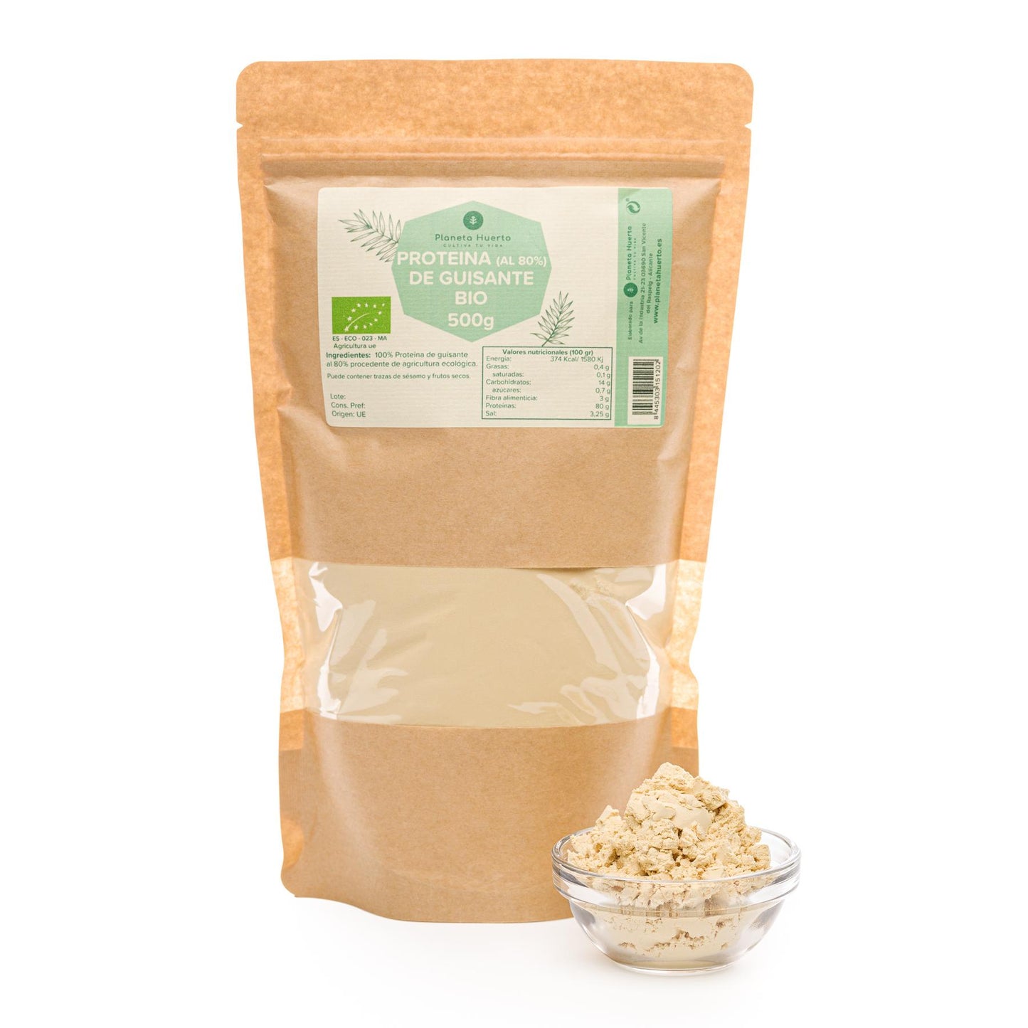 Erwteneiwit 80% ECO Planeta Huerto 500 g