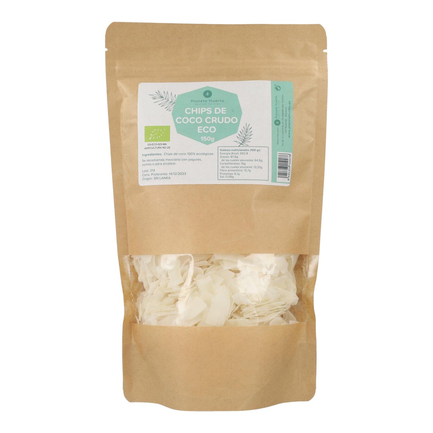 Copeaux de noix de coco non sucrés ECO Planeta Huerto 150 g
