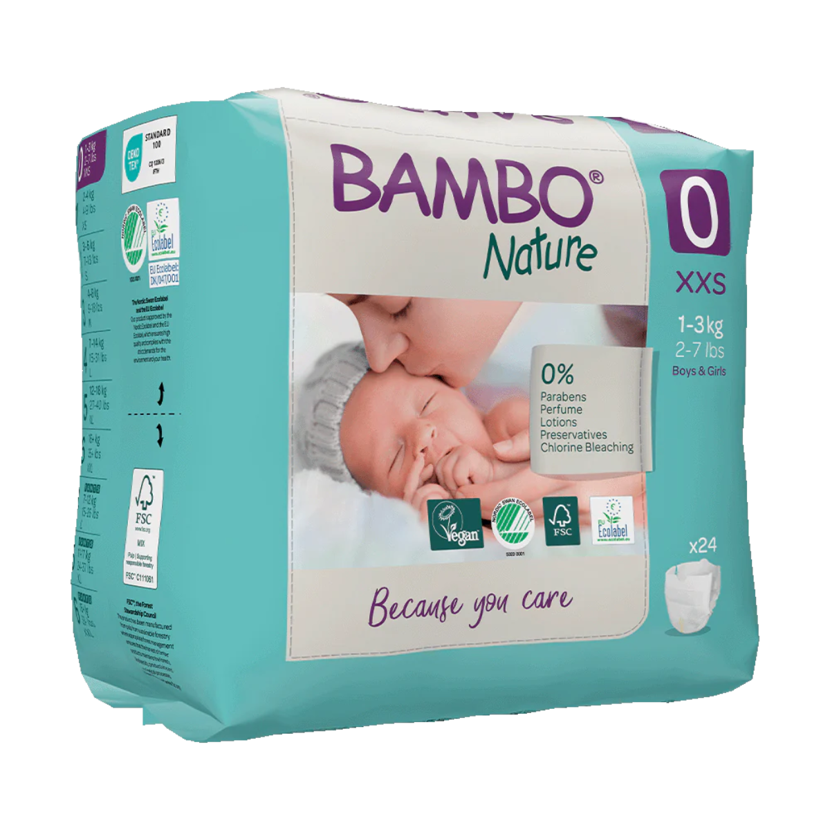 Pannolini Bambo Nature T0 (1-3 kg) 24 pezzi