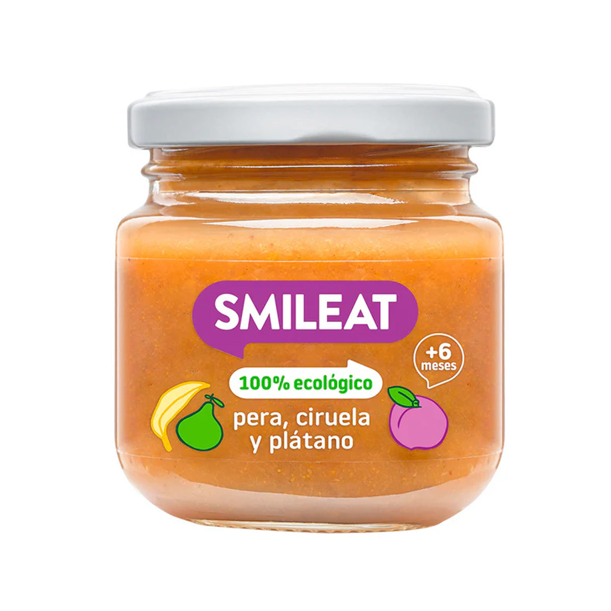 Confezione vasetti di frutta +6 mesi Smileat 5 pezzi da 130 g