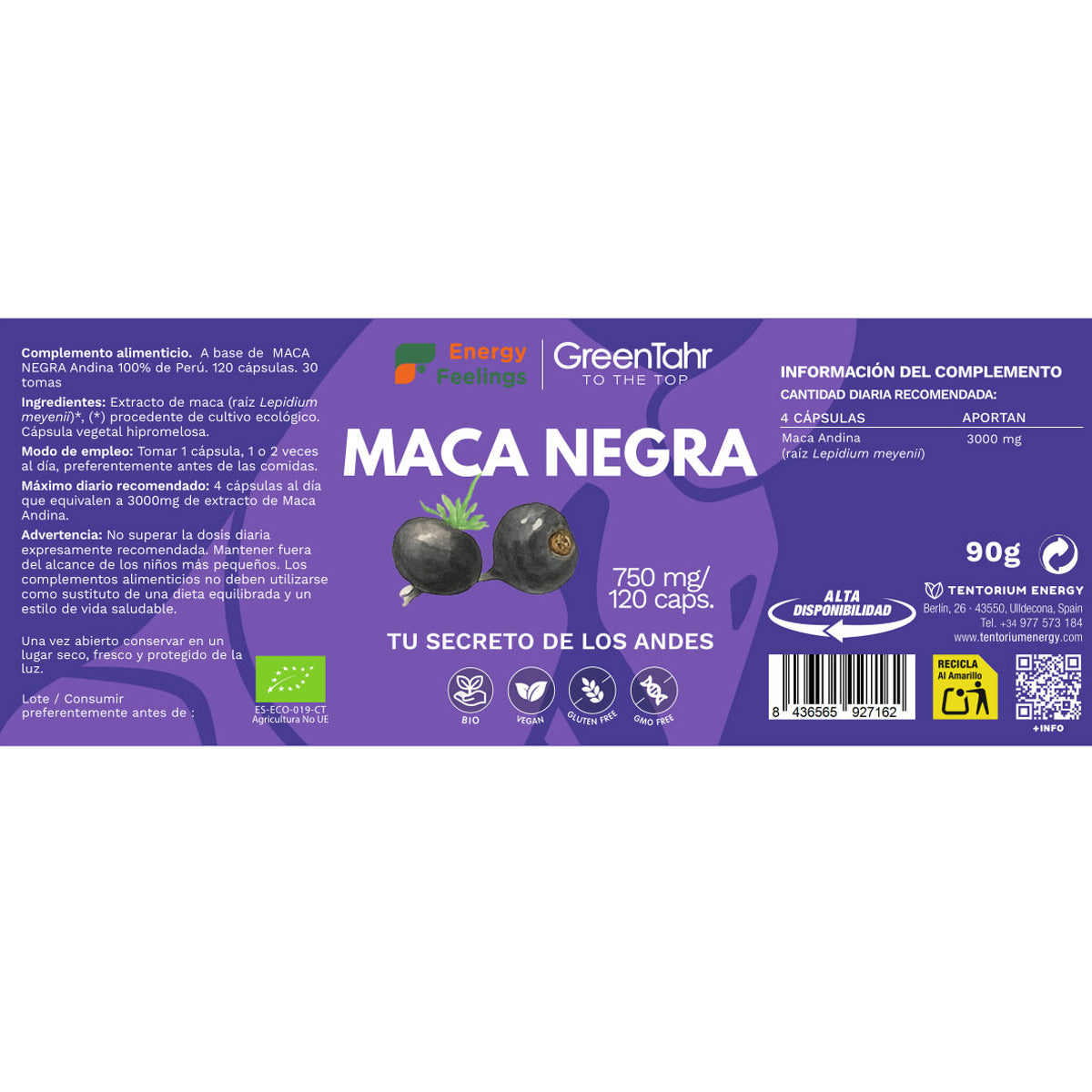 Maca Negra ECO Energy Feelings 120 Kapseln
