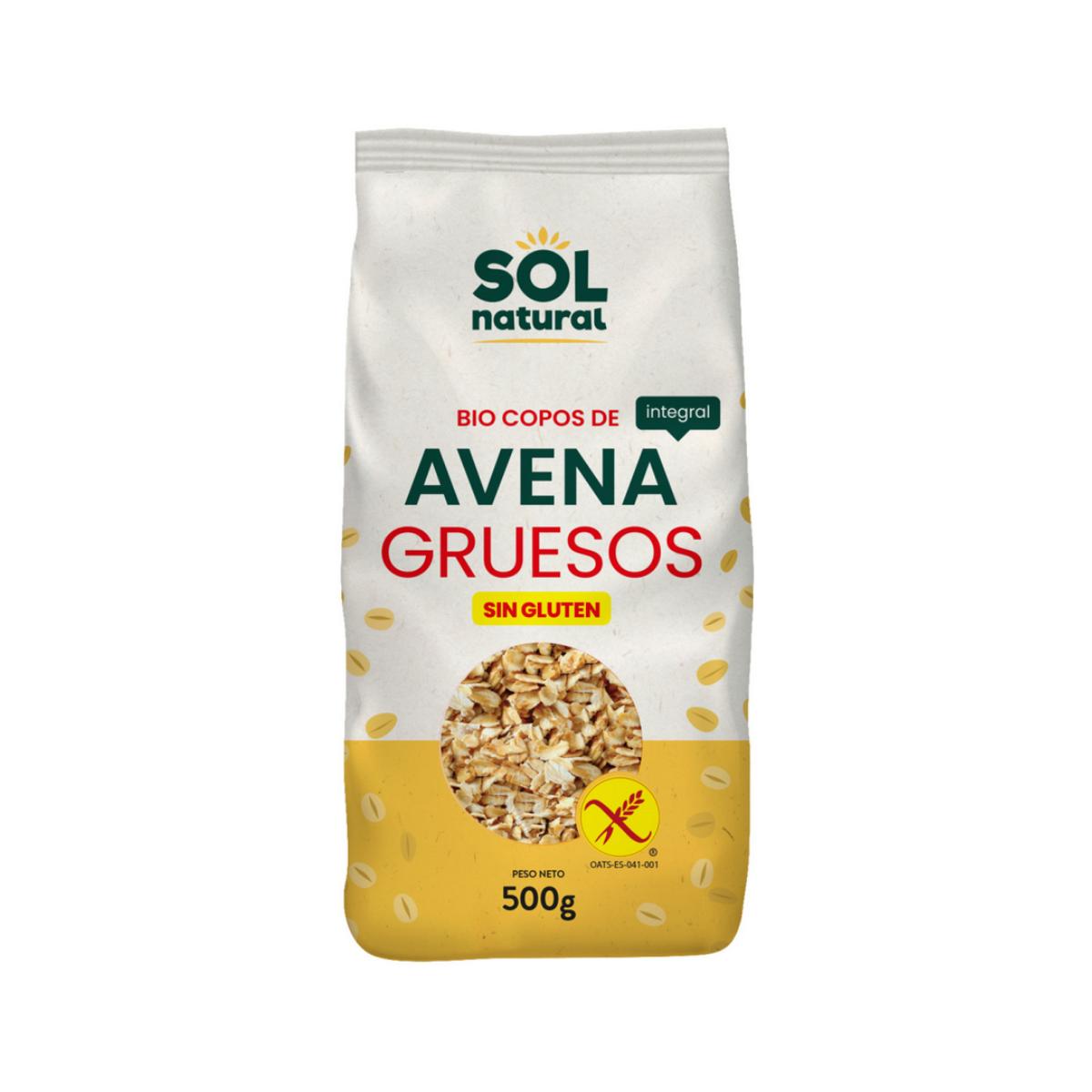 Grube płatki owsiane bezglutenowe bio Sol Natural 500 g