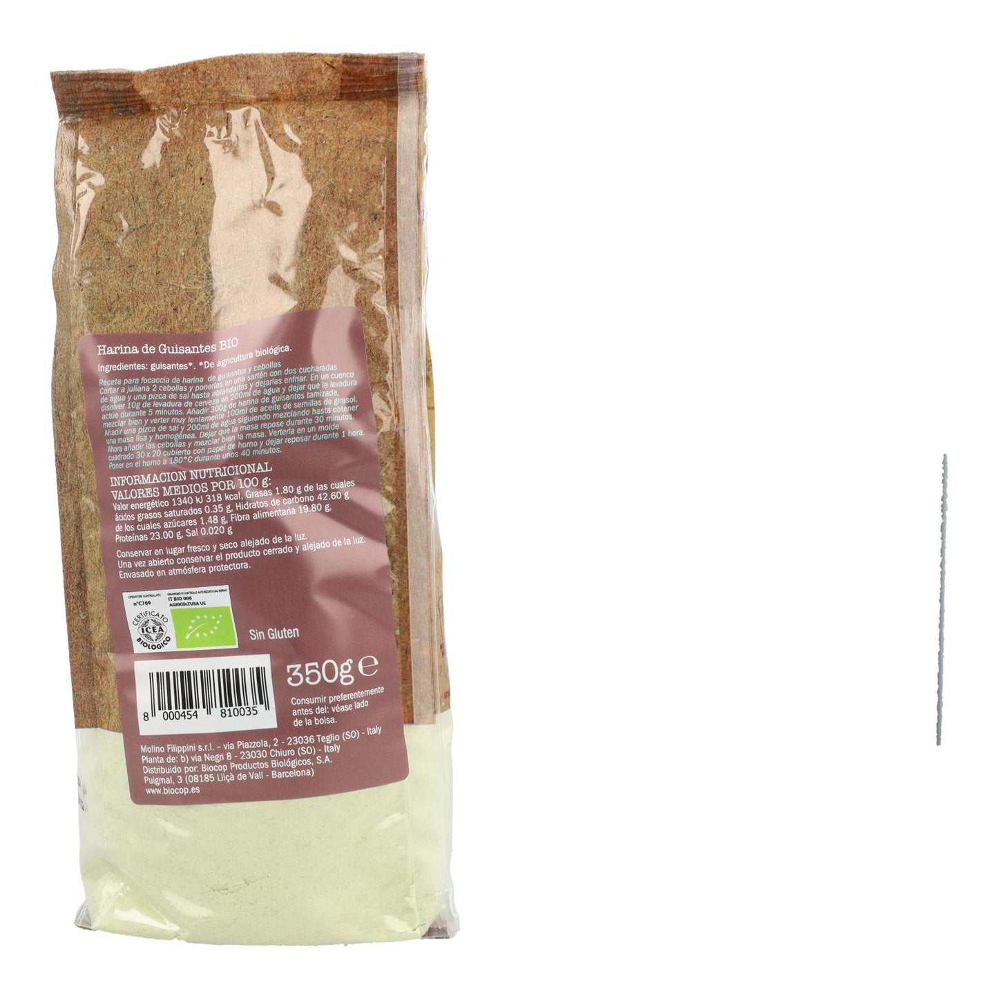 Farine de pois sans gluten Biovitagral 350 g