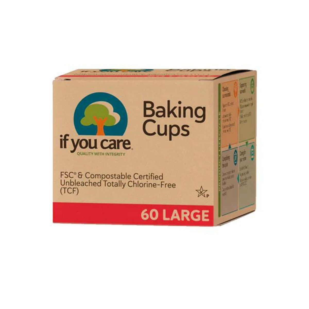 Papierförmchen für Muffins, mittelgroß If you care 60 Stück