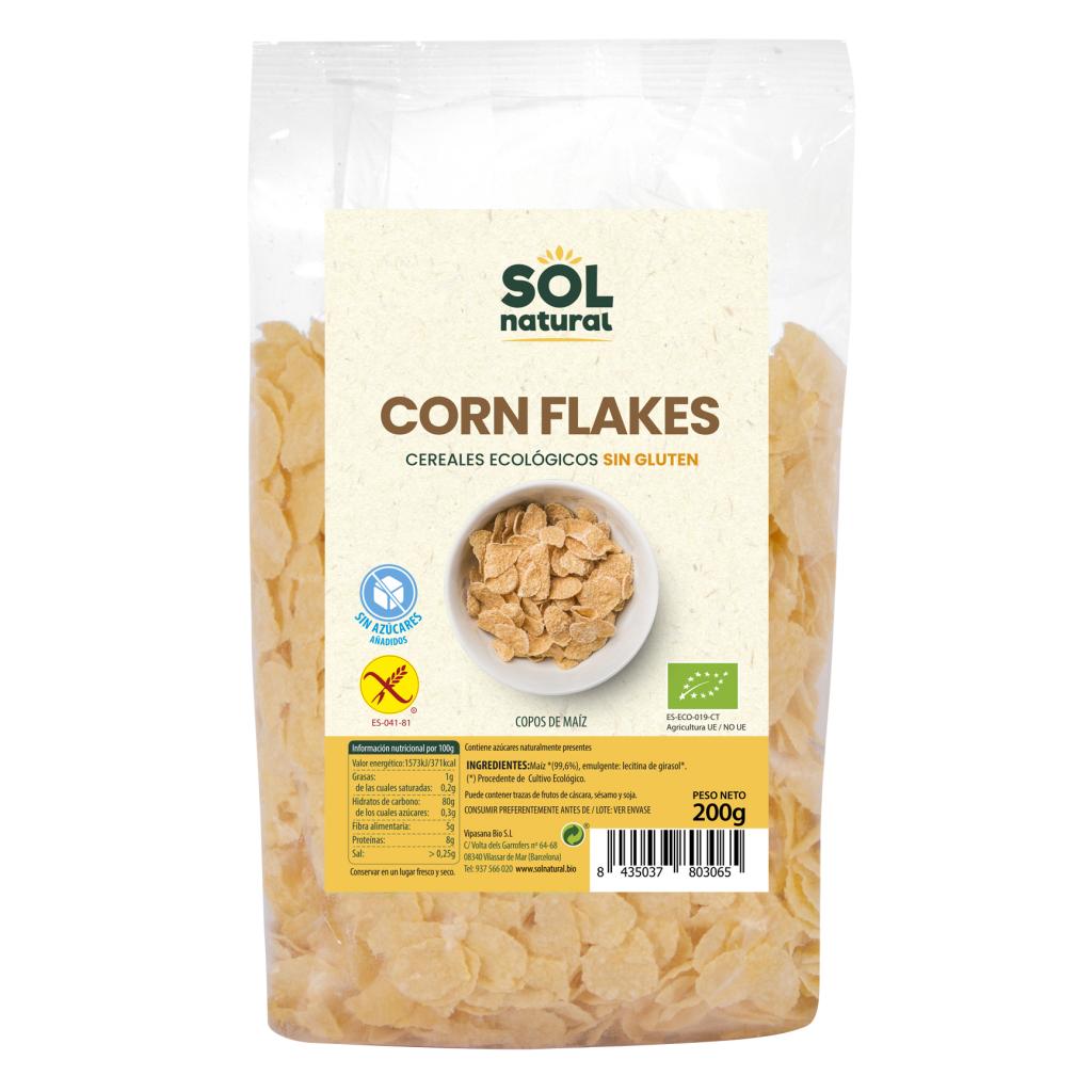 Organic gluten-free cornflakes 200 g Sol Natural