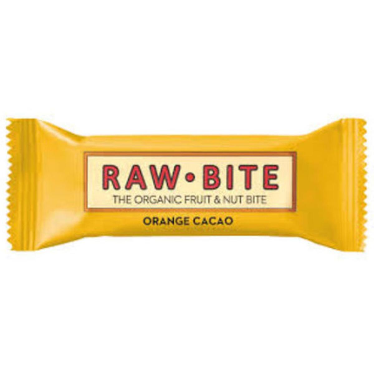 Biologische reep Raw-Bite Cacao en Sinaasappel 50 g