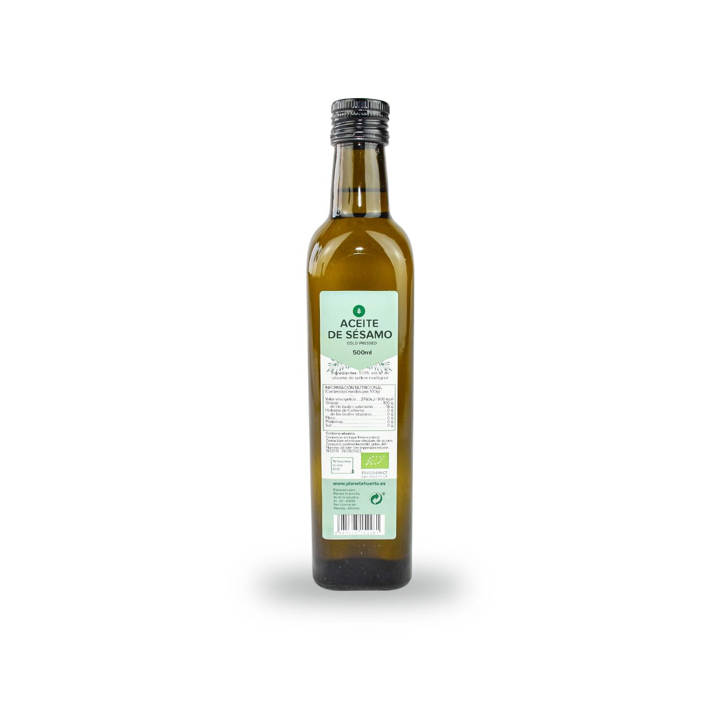 Aceite de Sésamo prensado en frío ECO Planeta Huerto 500 ml