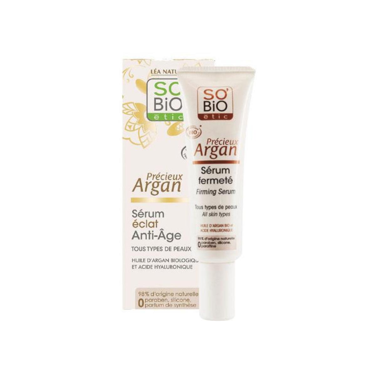 Straffendes Anti-Aging-Serum mit Hyaluronsäure & Bio-Arganöl So'Bio 30 ml