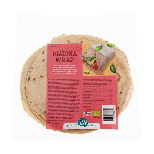 Piadina Wrap de Harina de Trigo integral y Avena Terrasana 240 g