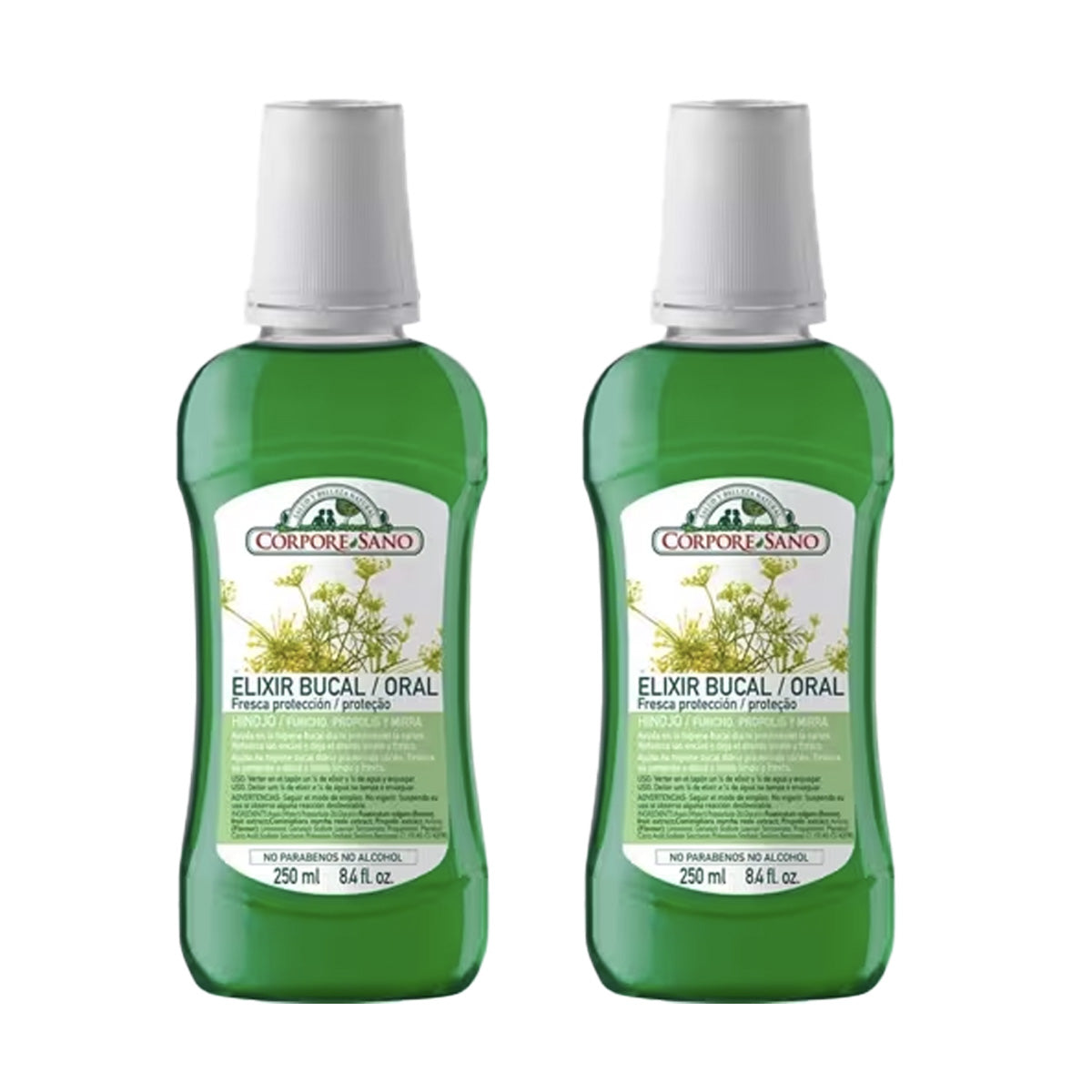 Confezione da 2 elisir orale alla propoli e finocchio Corpore Sano 250 ml