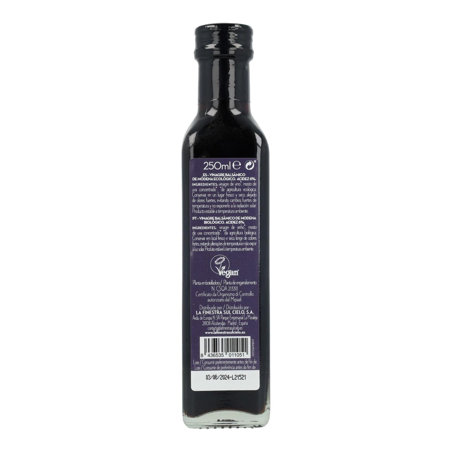 Aceto balsamico di Modena La Finestra Sul Cielo 250 ml