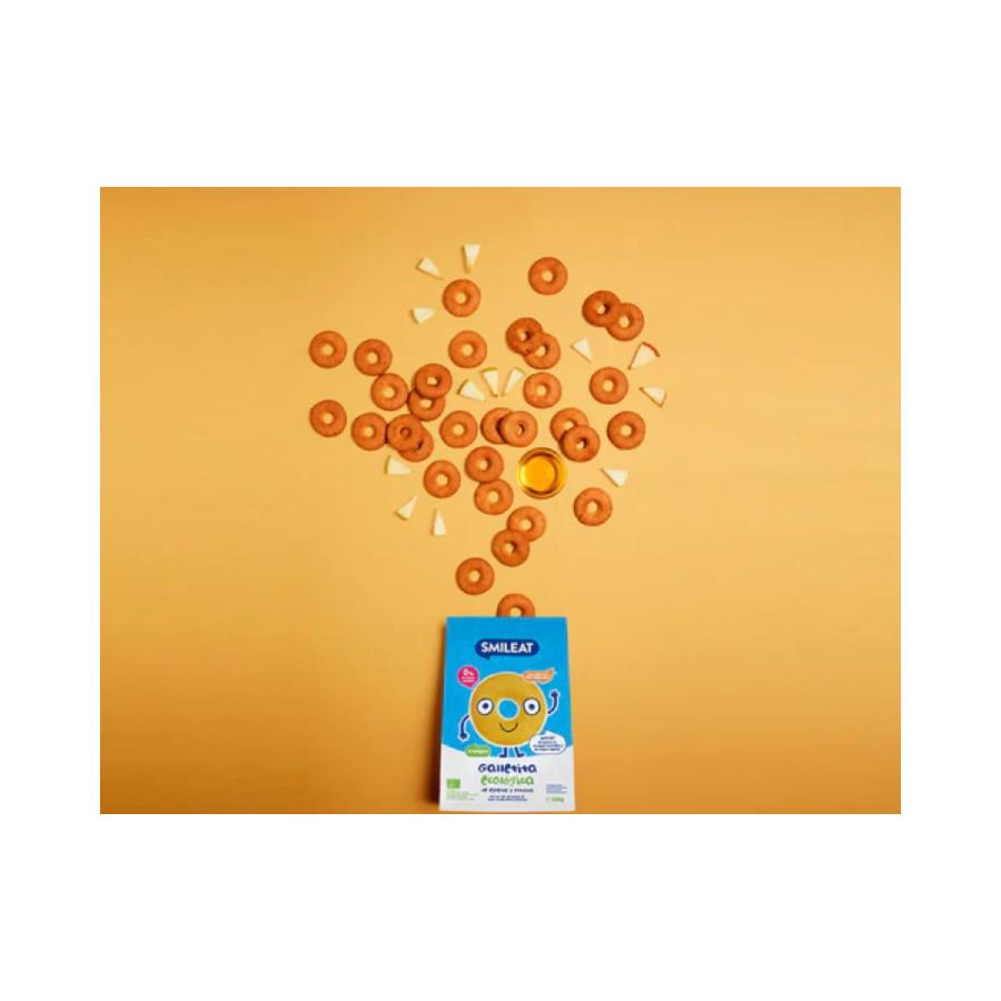 Confezione da 2 biscotti ECO per bambini al farro e mela Smileat, 220 g
