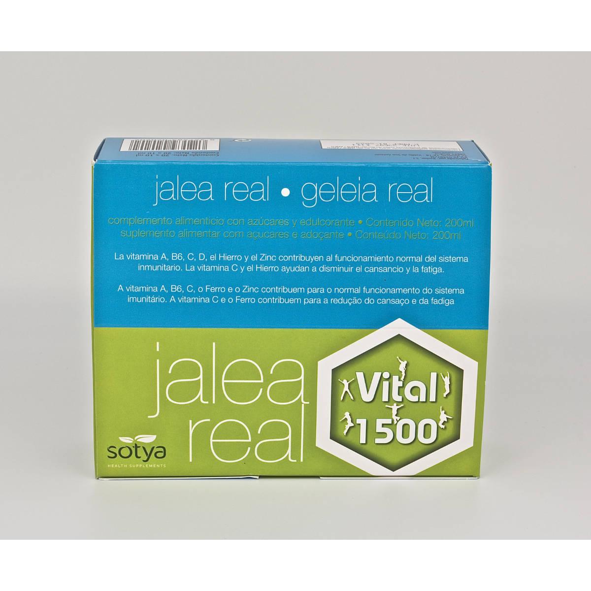 Jalea Real Vital 1500 Sotya 10 ml ampuller i glas 20 st