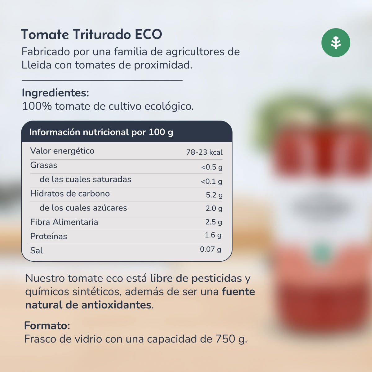 Krossad tomat ECO Planeta Huerto 670 g