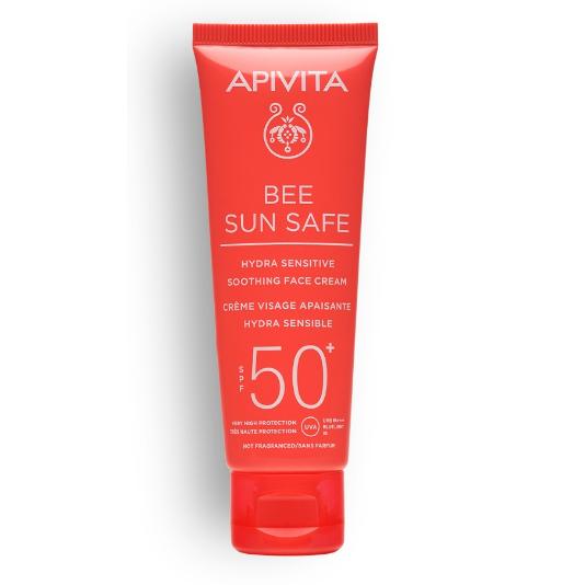 Krem przeciwsłoneczny łagodzący Hydra Sensitive SPF50 Apivita 50 ml