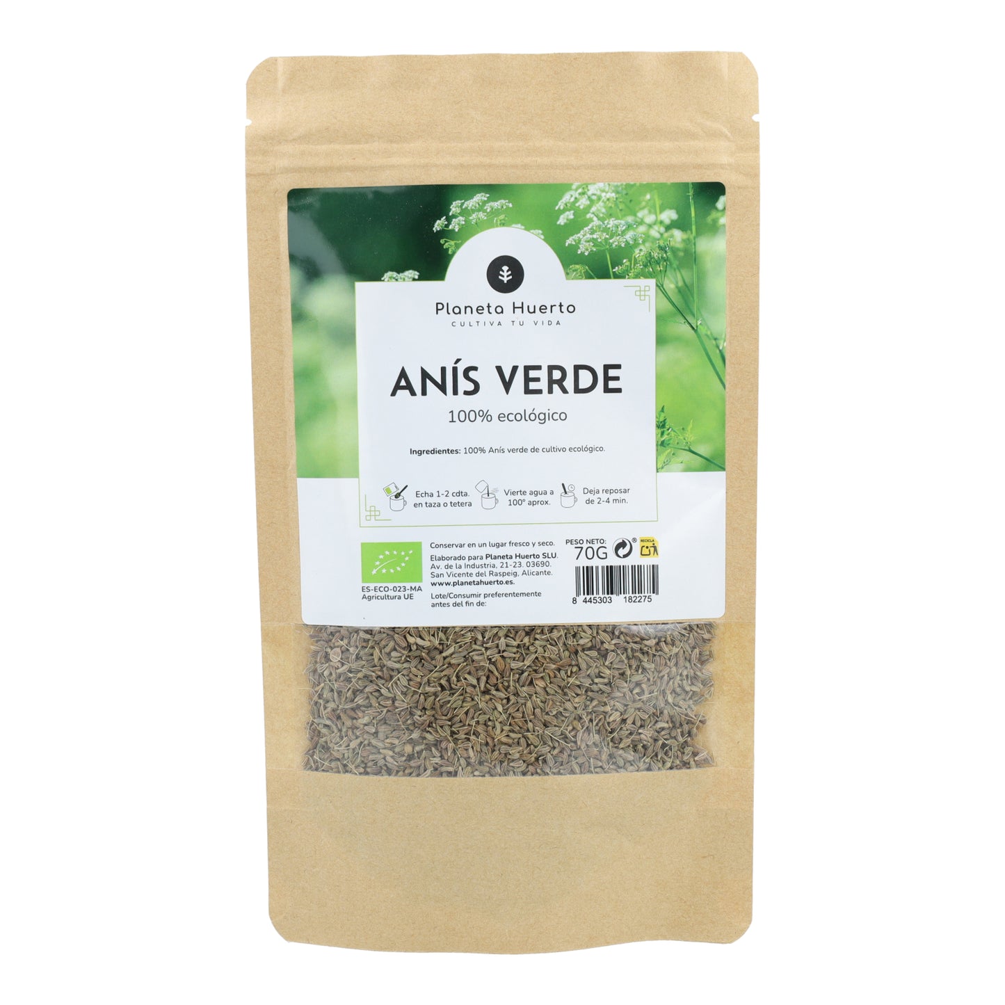 Green aniseed in grain ECO Planeta Huerto 70g