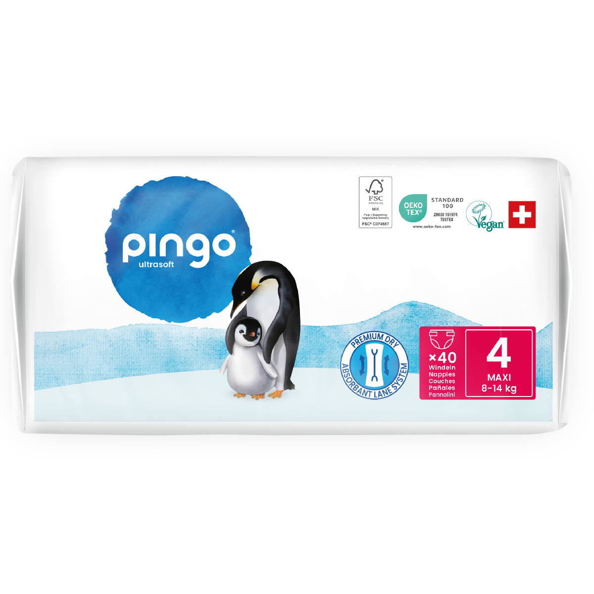 Blöjor T4 (8-14 kg) Pingo 40 st