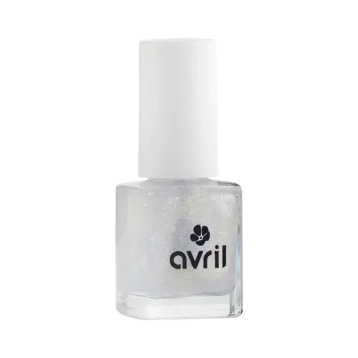Smalto Top Coat dorato con glitter, Avril, 7 ml