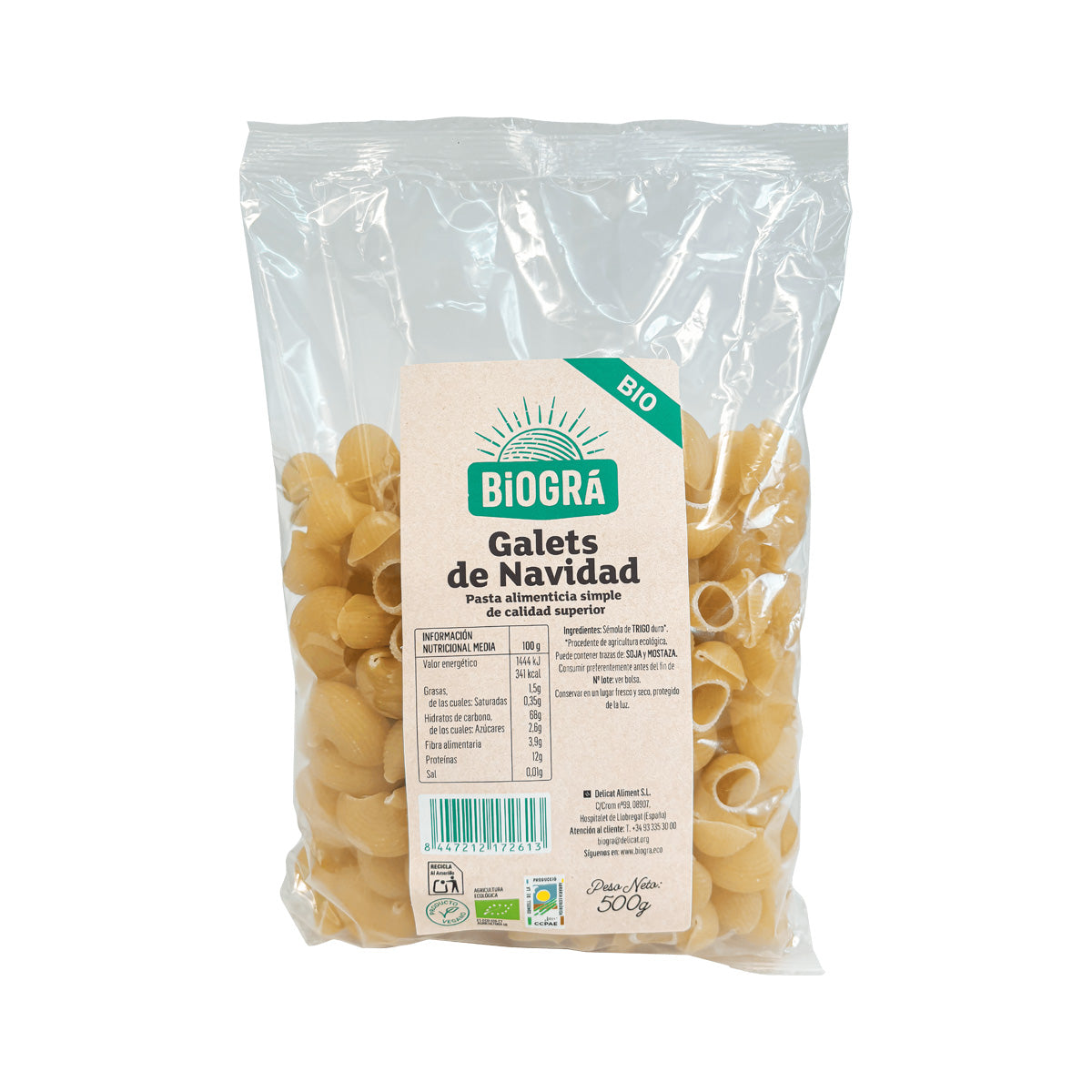 BIO Galets de Navidad, Biográ, 500 g