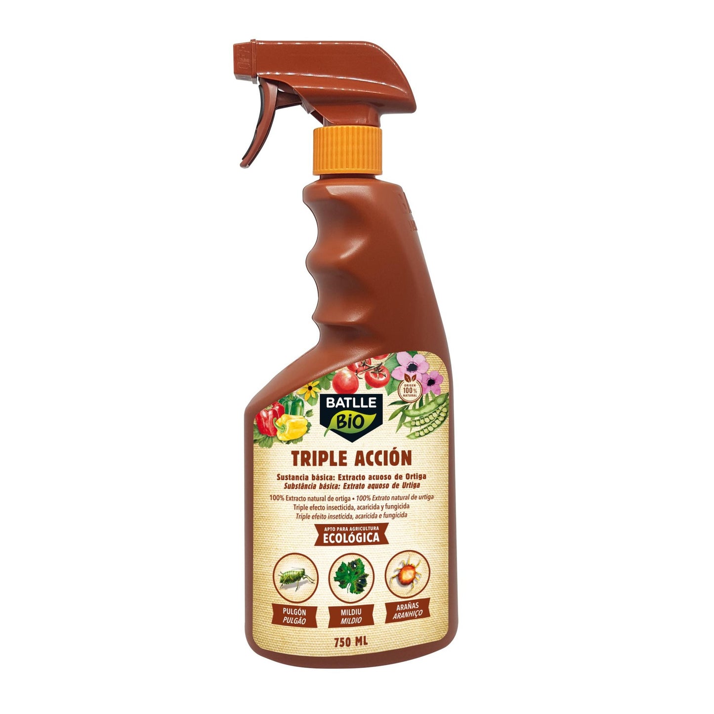 Triple Action Eco Ready-to-Use Insecticide, Fungicide and Acaricide 750 ml Batlle Bio