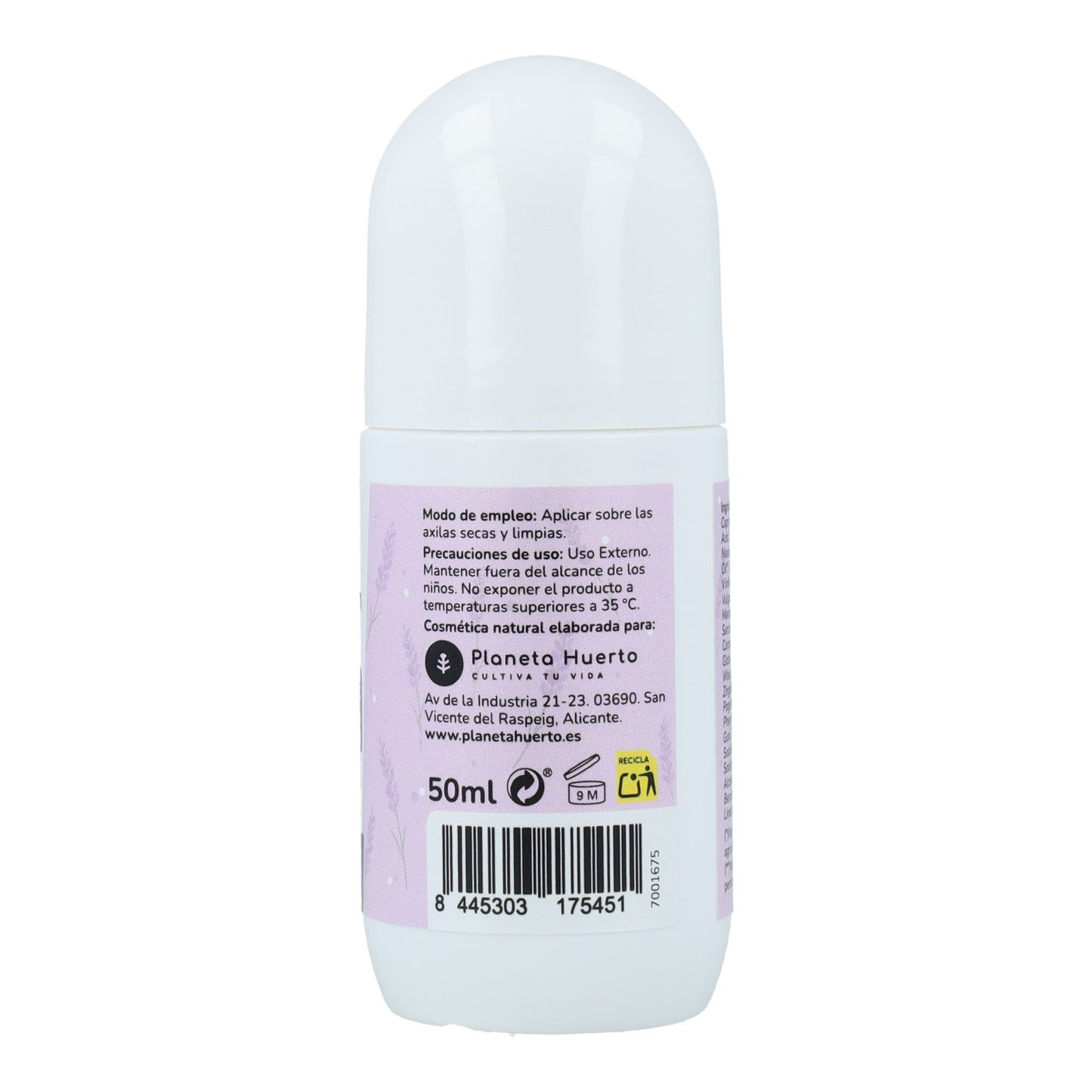 Deodorante naturale roll-on Niacinamide e Lavanda Planet Orchard 50 ml