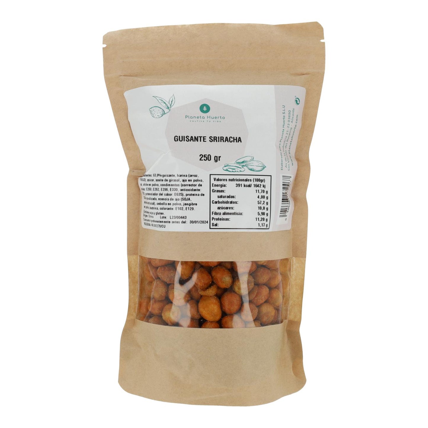 Erbsen-Siracha Planeta Huerto 250gr