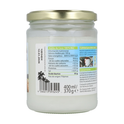 Bio-Kokosöl Dr. Goerg 400 ml