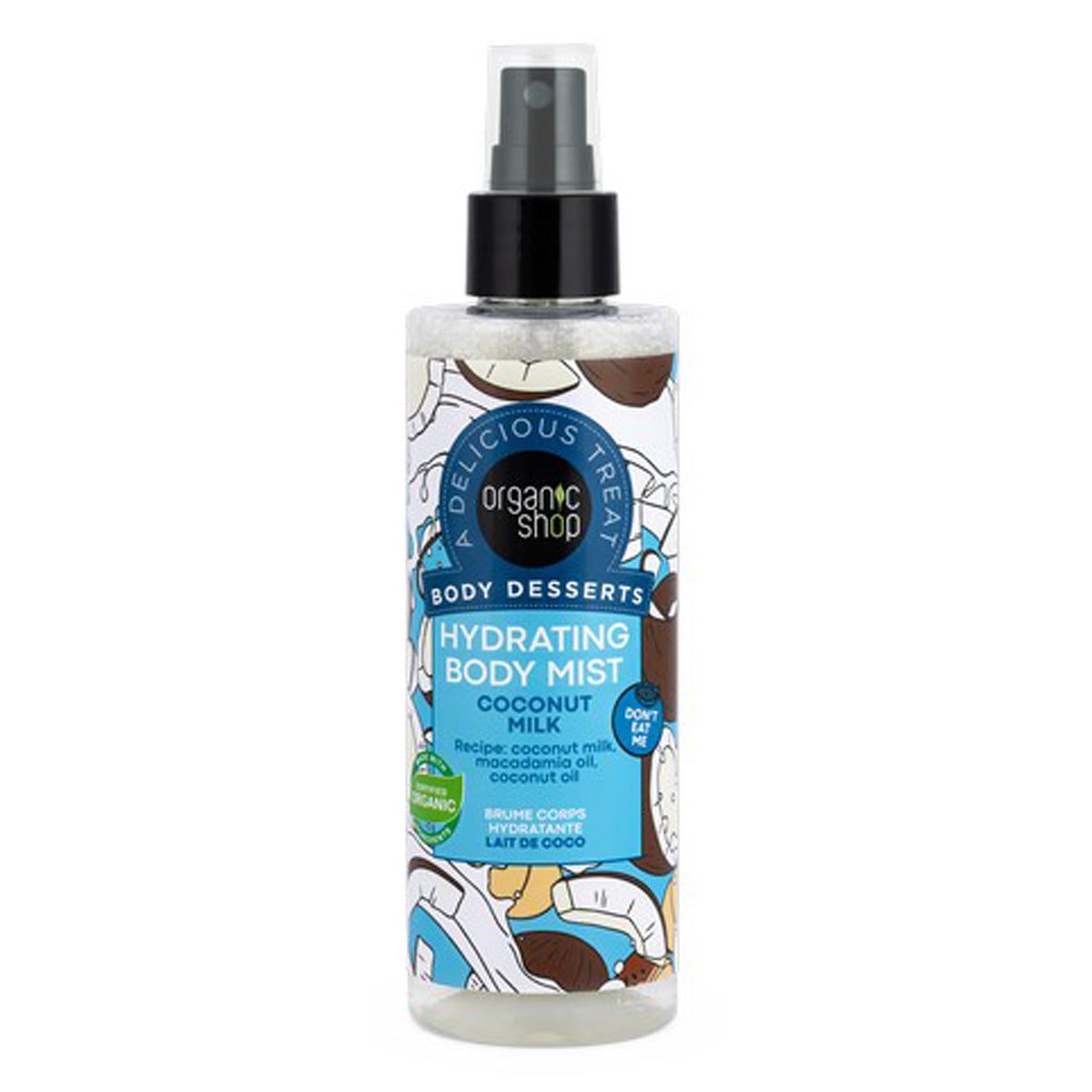 Organic Shop 'Coconut Milk' moisturising body mist, 200 ml