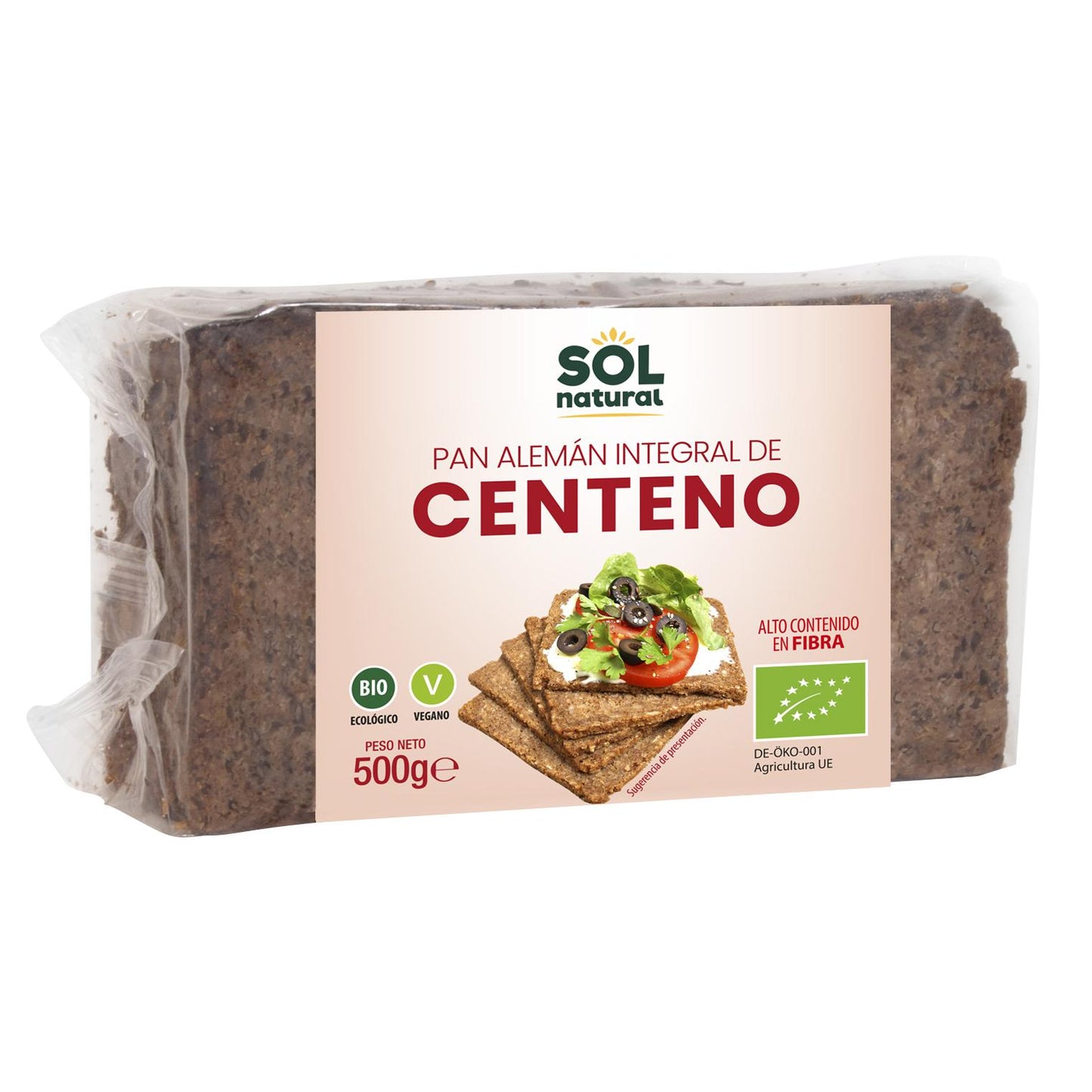 Deutsches Vollkornroggenbrot Sol Natural 500 g