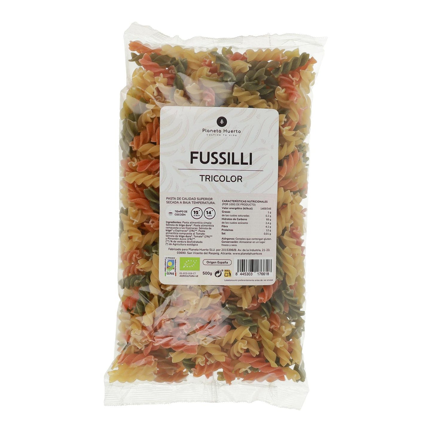 Fusilli trójkolorowe ECO Planeta Huerto 500gr
