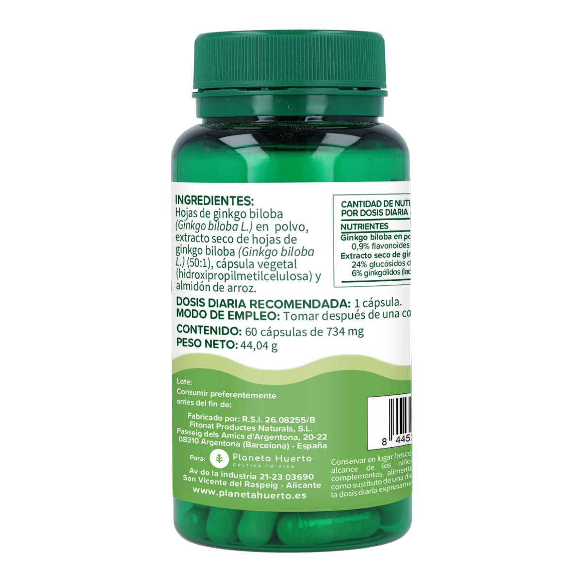 Ginkgo biloba Planet Orchard 60 caps