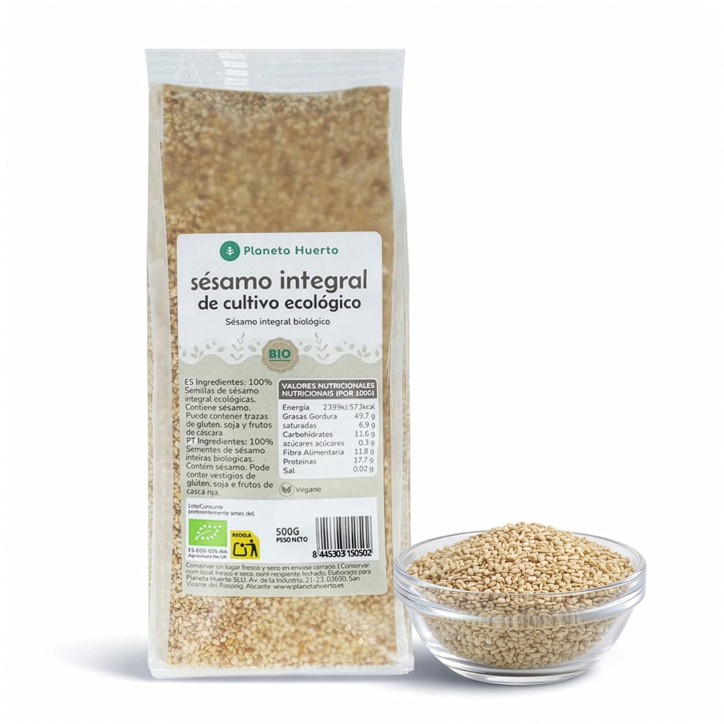 Hel sesam ECO Planeta Huerto 500 g