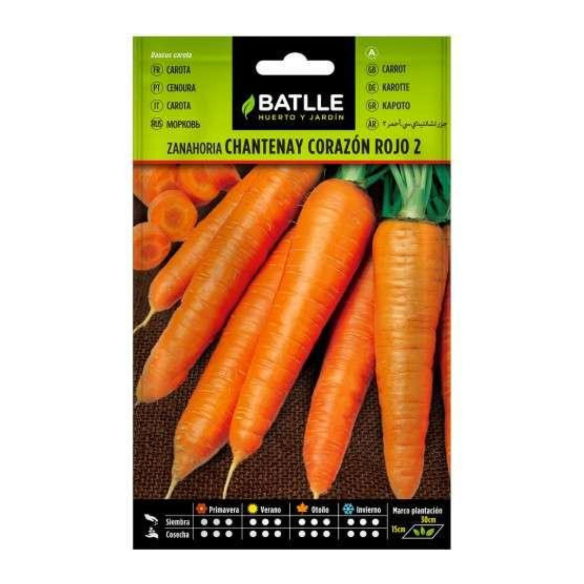 Semi di carota Chantenay dal cuore rosso Batlle