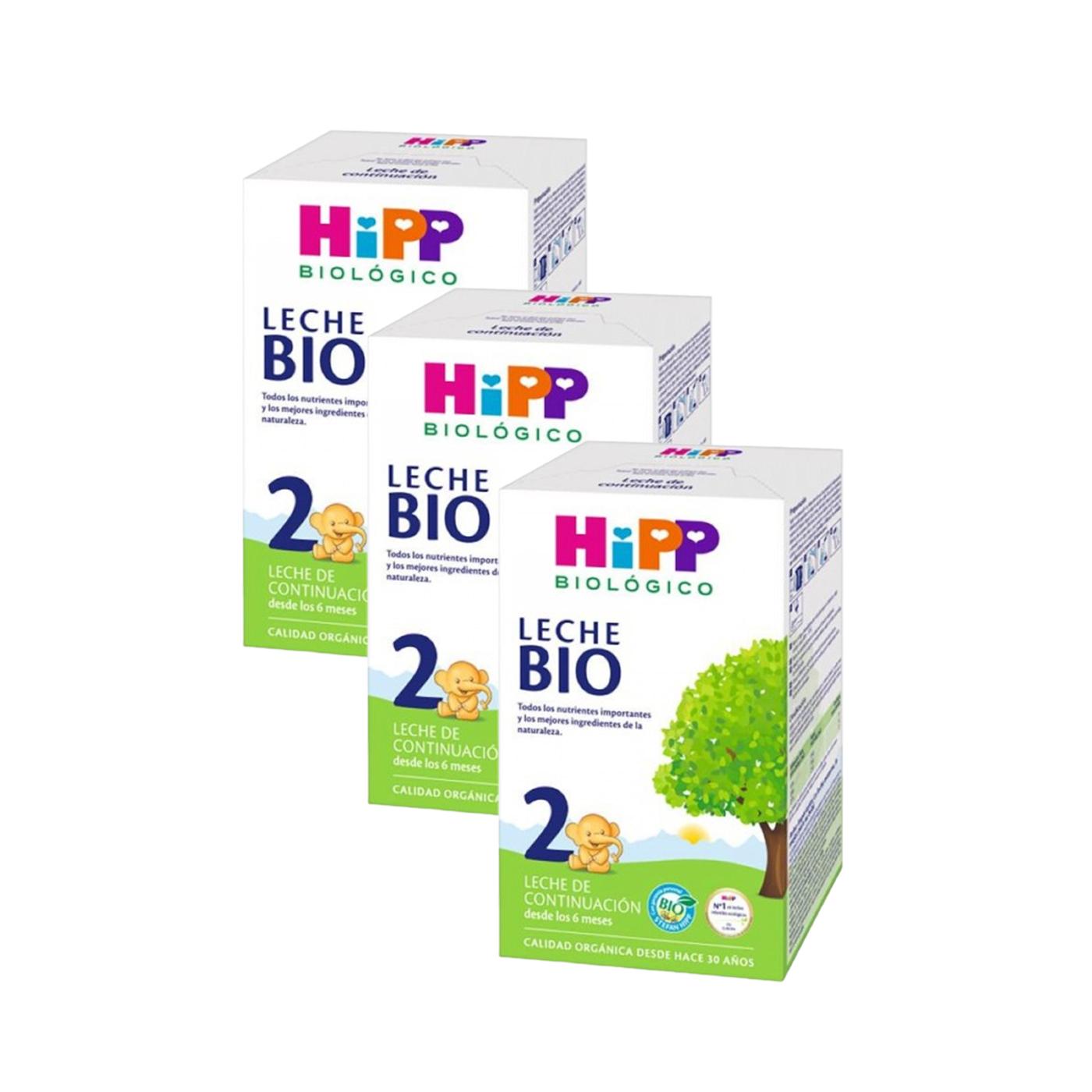 Opakowanie 3x mleko ekologiczne Continuación 2 (6 miesięcy) HiPP, 600 g