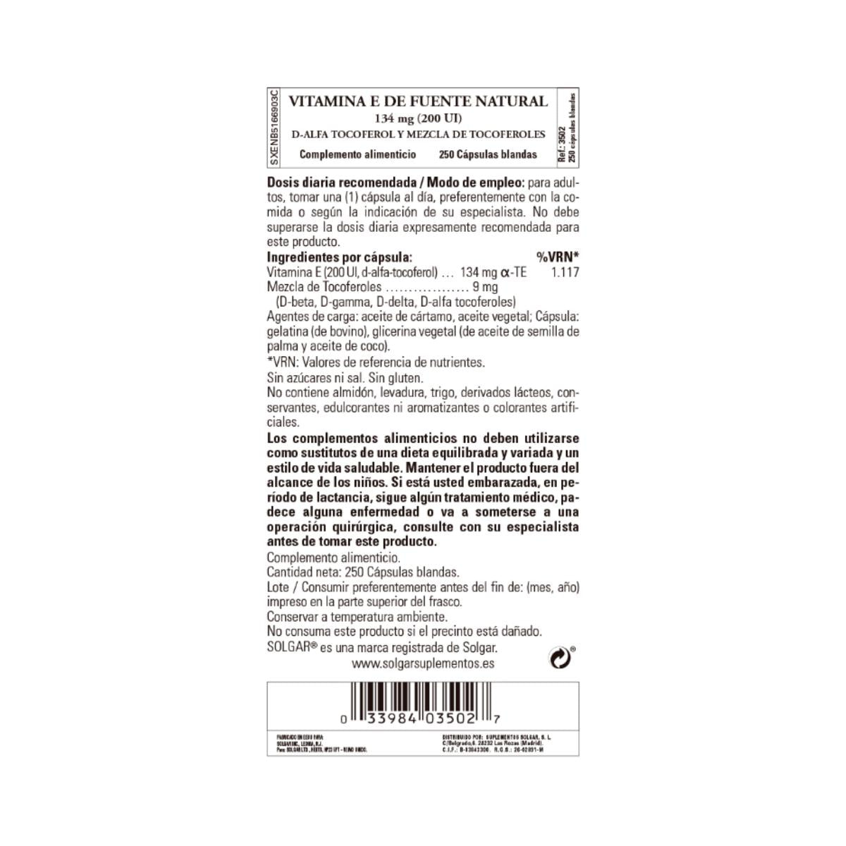 Vitamina E 200 UI 134 mg 50 capsule