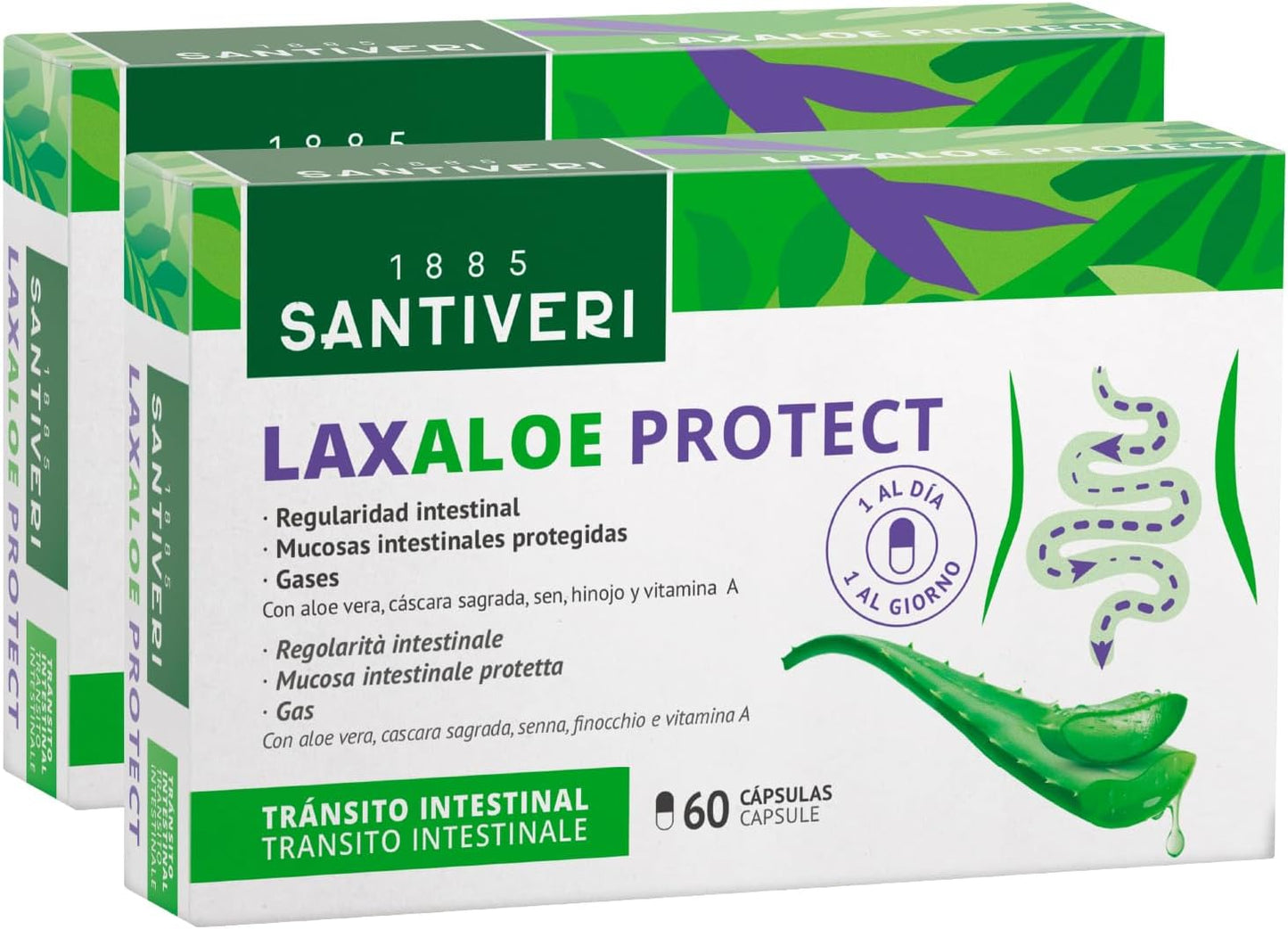 Pack of 2 Laxaloe Protect capsules Santiveri 60 capsules