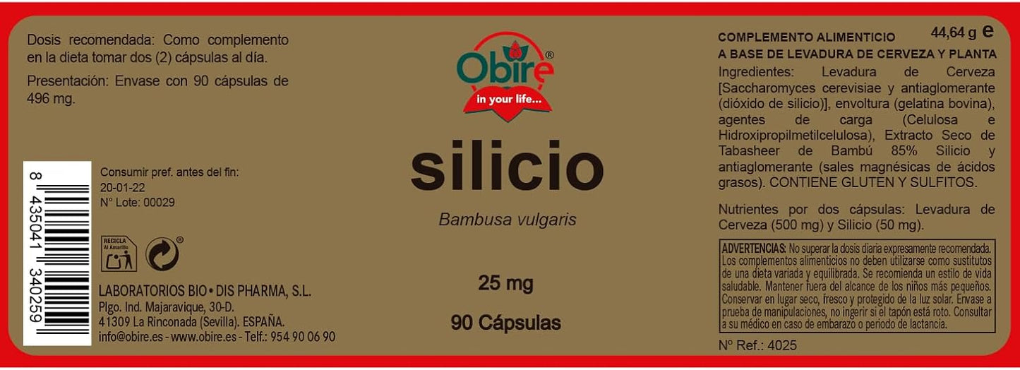 Silizium Obire 90 Kapseln 25 mg
