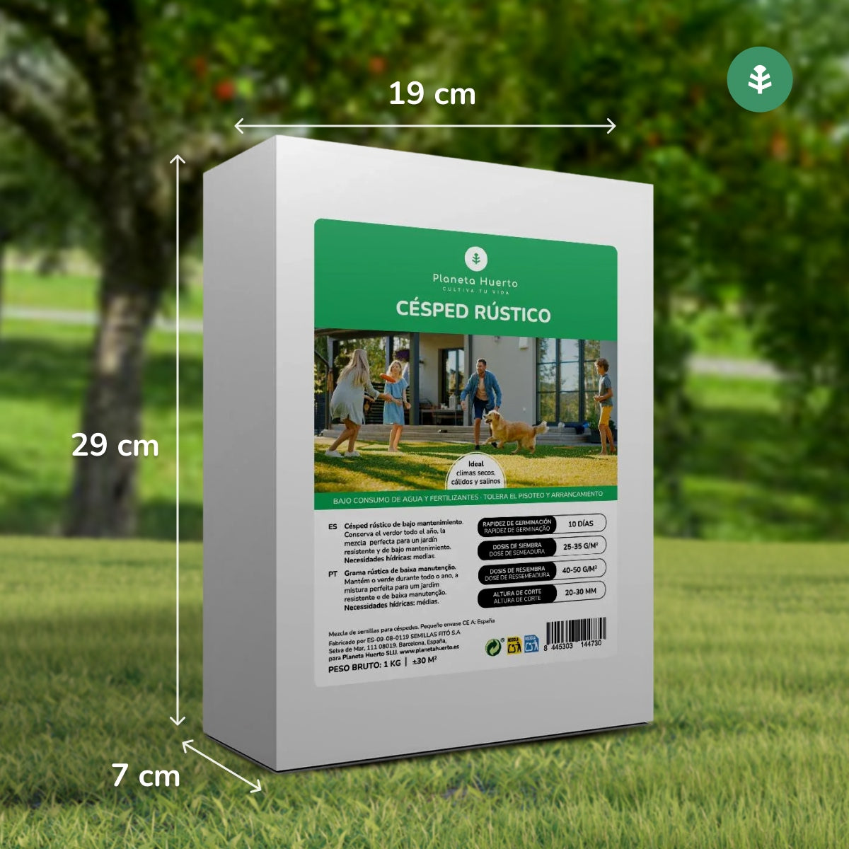 Planeta Huerto Graines de gazon rustique 1 kg