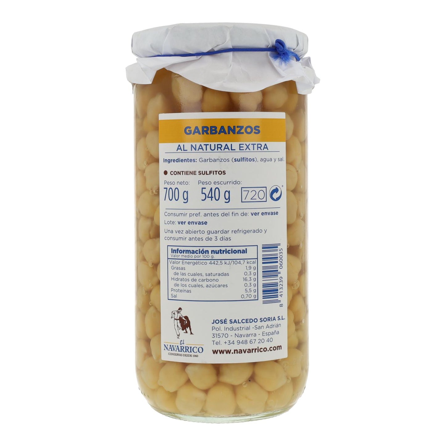 Kikärtor El Navarrico burk 720 ml