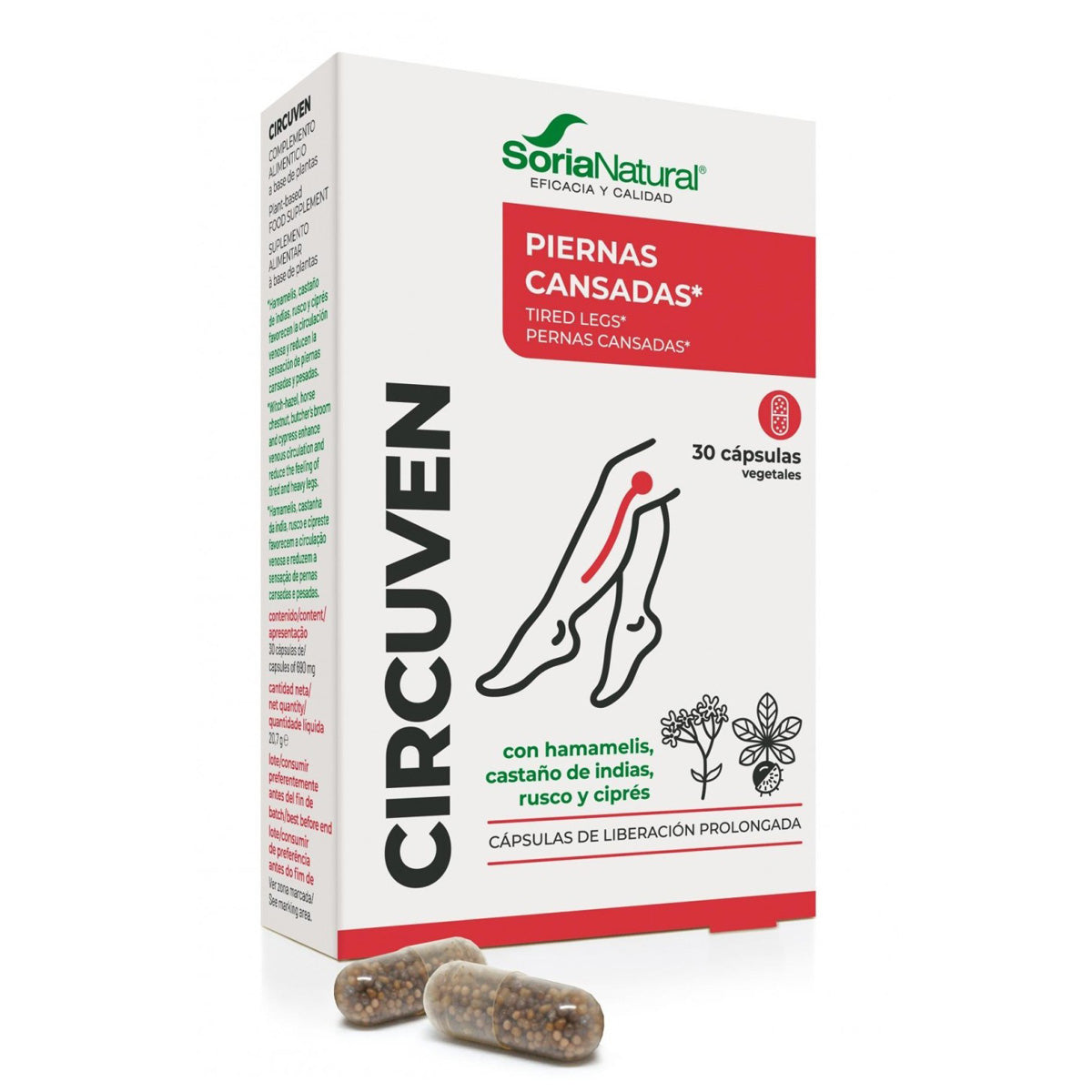 19-C Circuvén mit verlängerter Freisetzung Soria Natural, 30 Kapseln