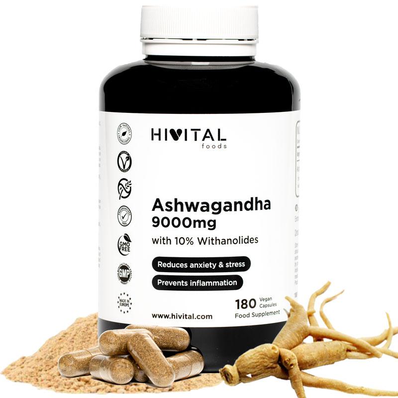 Ashwangandha 9000 mg Hivital 180 kapsułek wegańskich