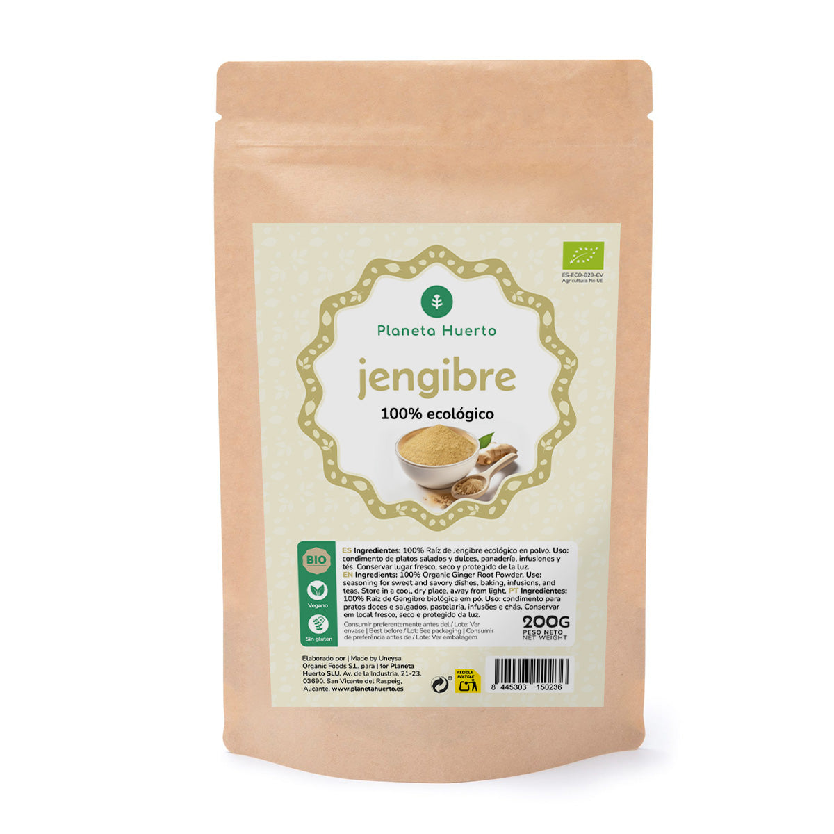 Gingembre en poudre ECO Planeta Huerto