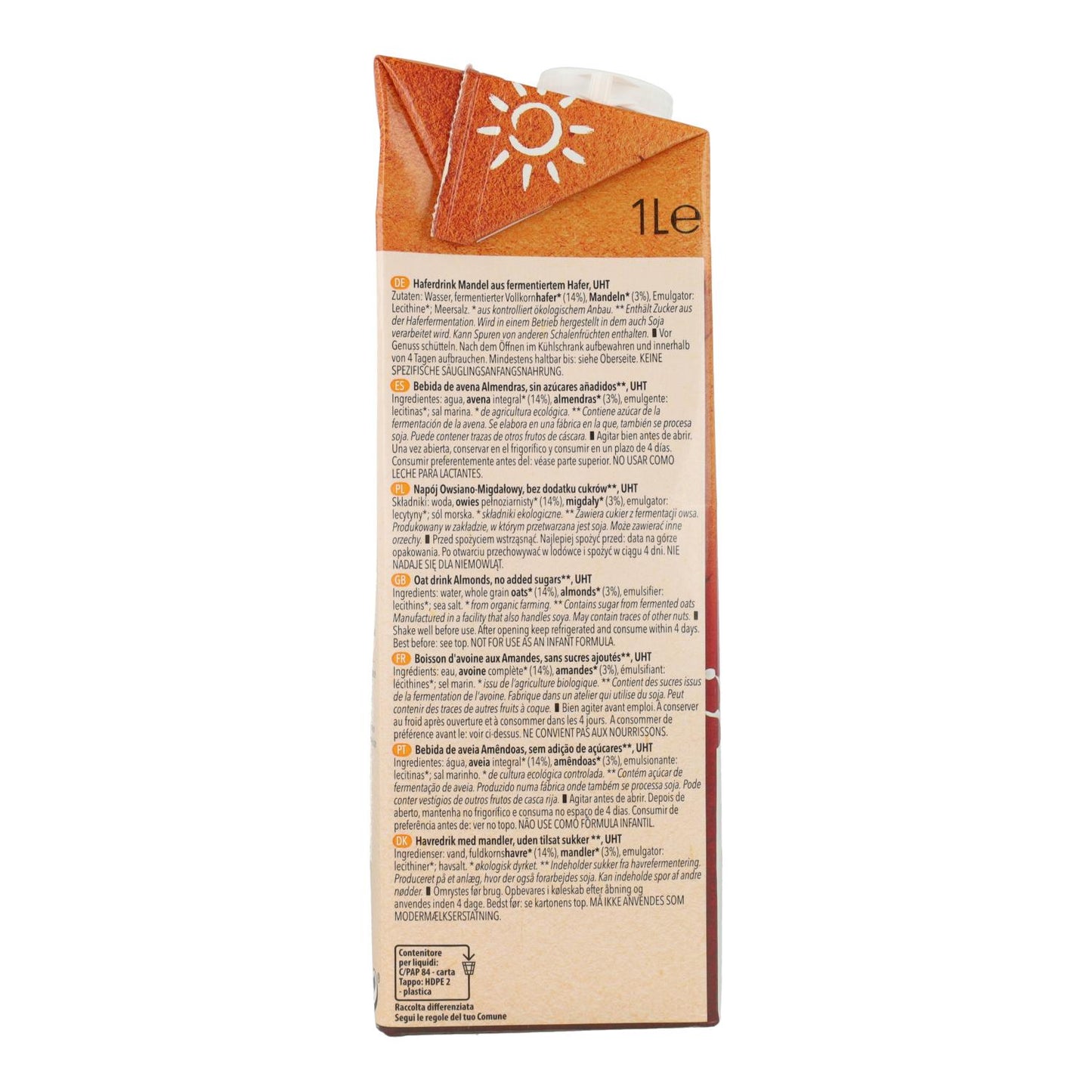 Natumi Organic Oat and Almond Drink 1 L