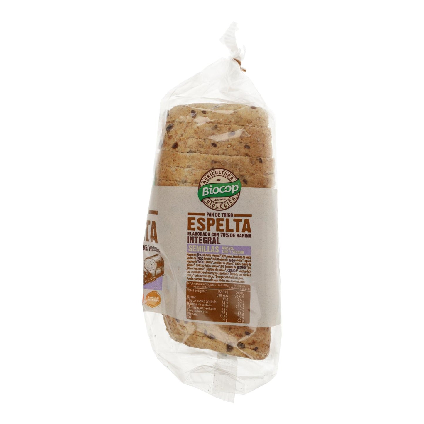 Pane integrale di farro con semi Biocop 400 g