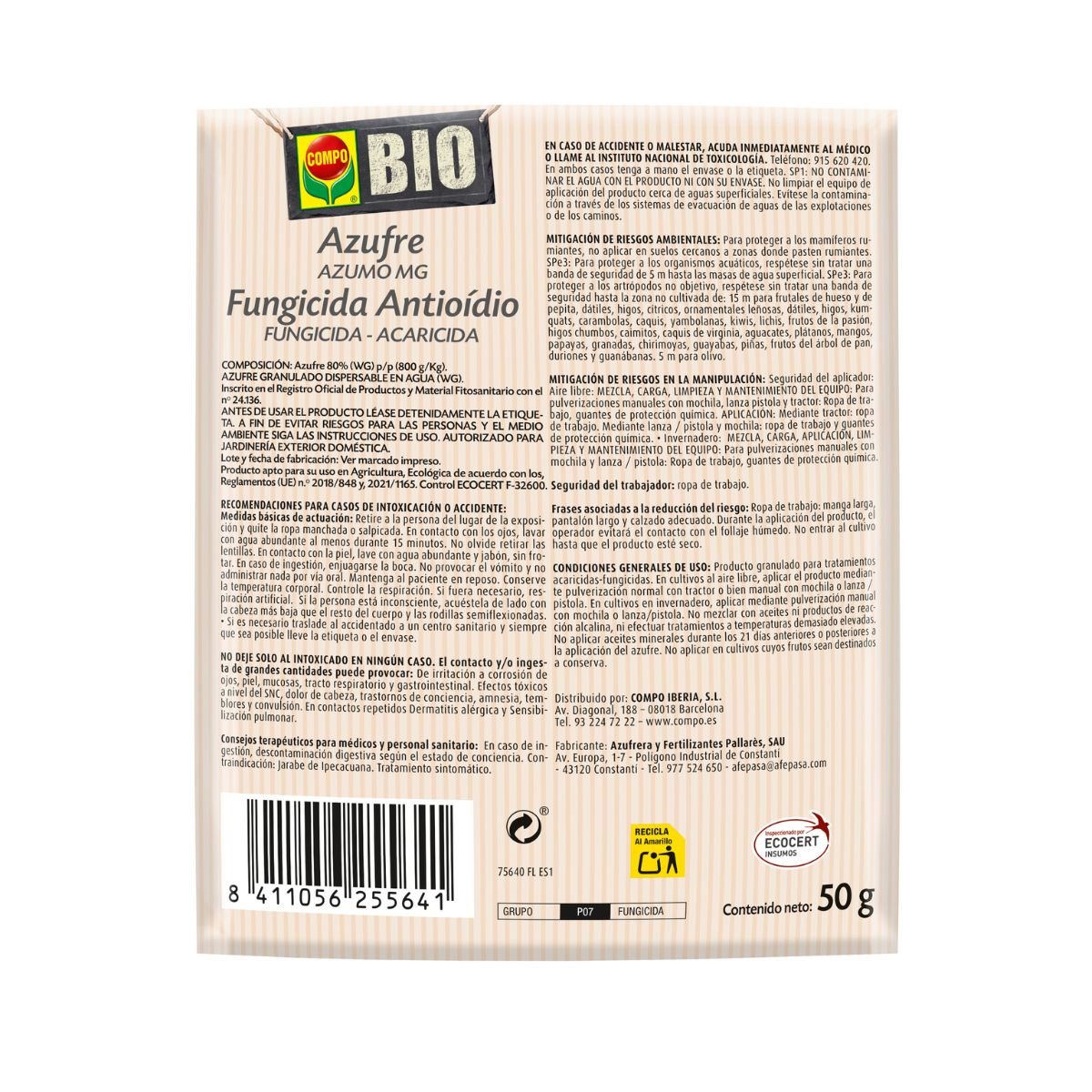 Compo Bio Fungicide acaricide Zwavel Antiodio 450 g