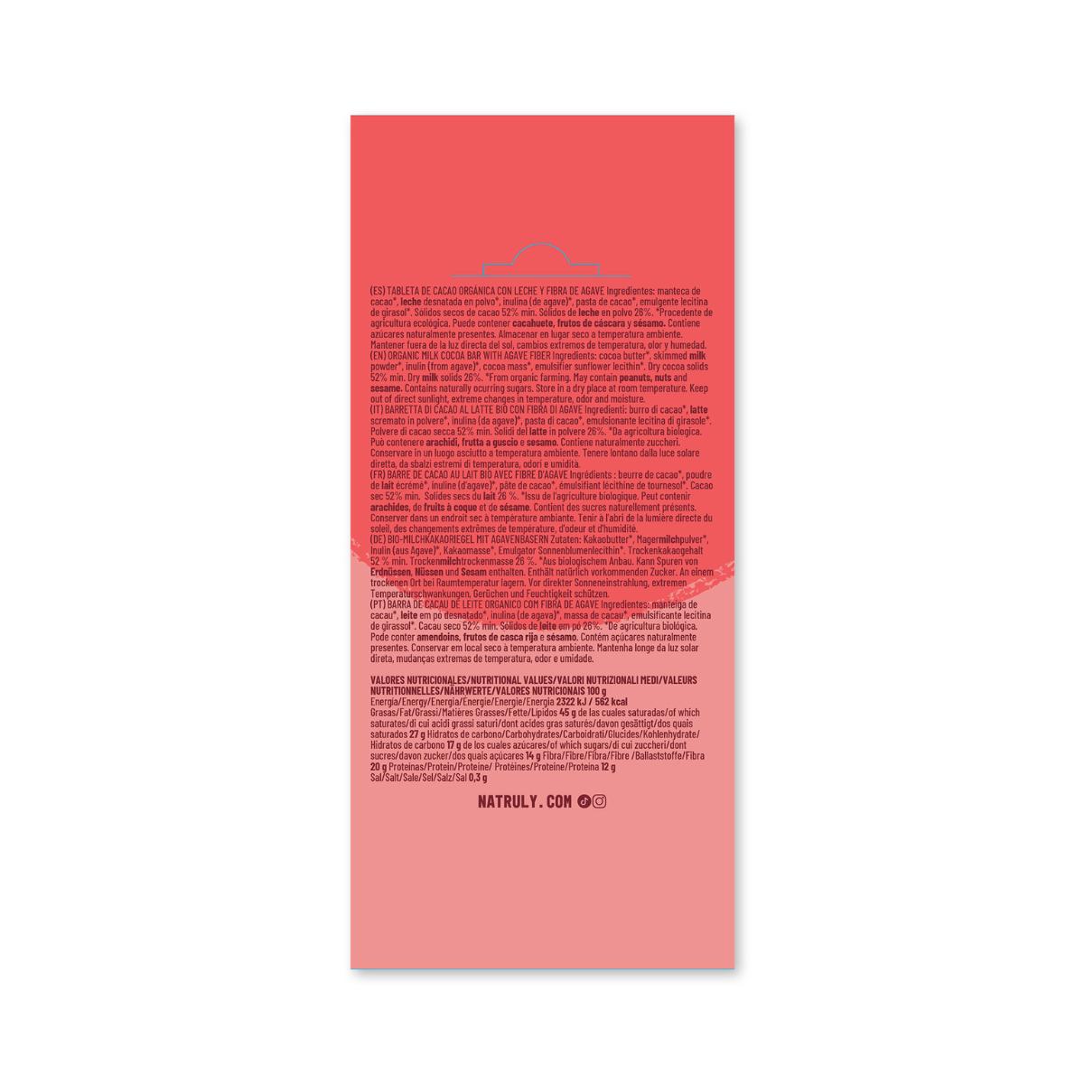 Tafel Schokolade Chocolicious BIO Milchschokolade Natruly 85 g